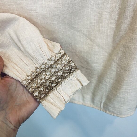 Faherty Brand ARLES blouse blush Small $158 Long Sleeve - Picture 7 of 10